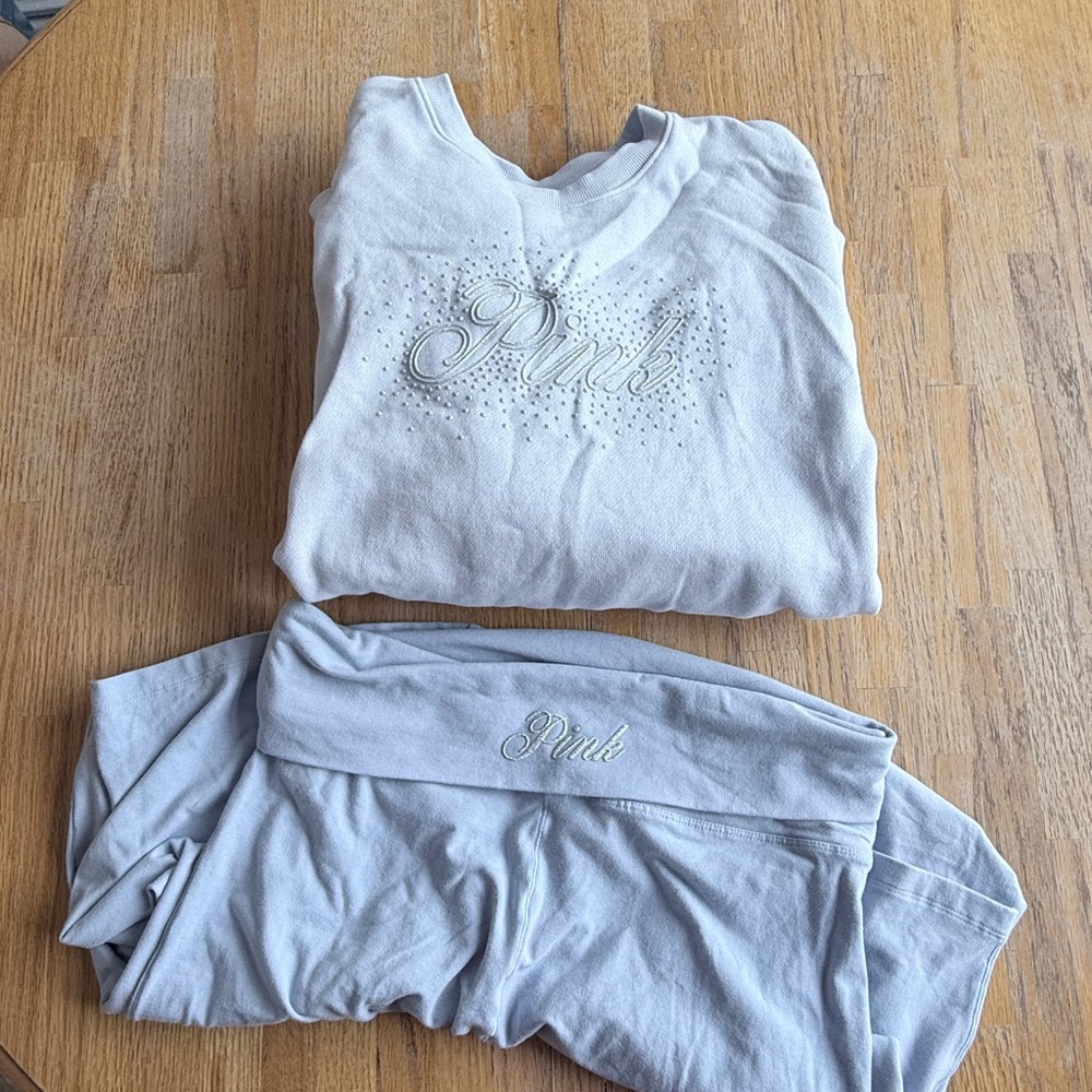 PINK Victoria's Secret Limited Edition Sweatshirt + Yoga Pants